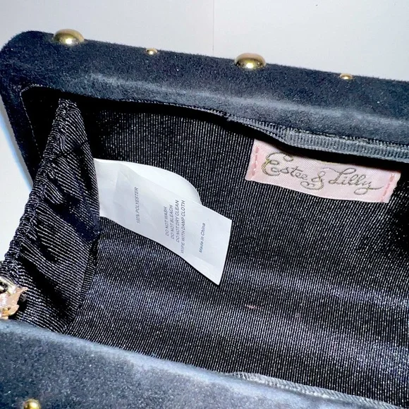 Gold Studded Clutch with Chain - Picture 4 of 4